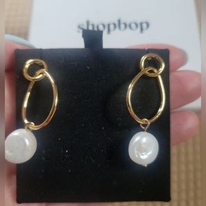 SHASHI Pearl drop earrings